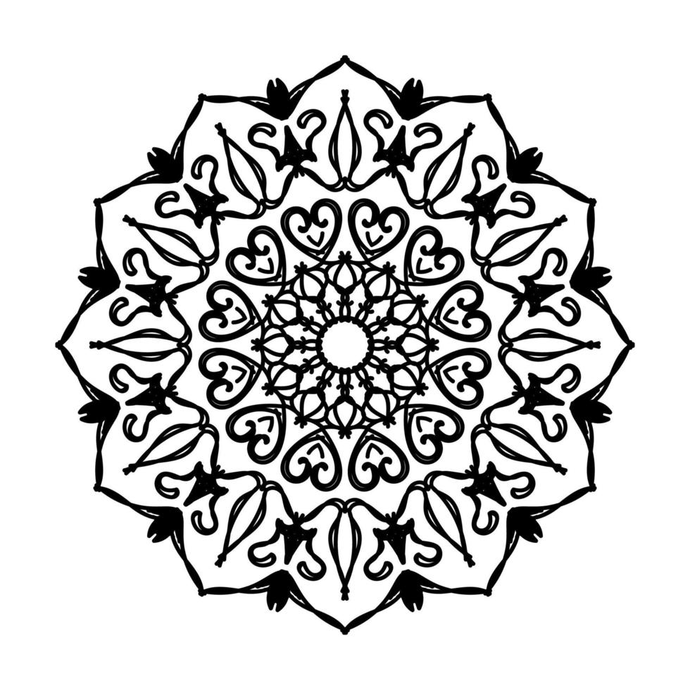 mandala per libro da colorare. ornamenti rotondi decorativi. vettore