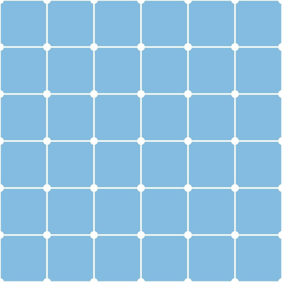 priorità bassa senza giunte della griglia con puntini bianchi su sfondo blu vettore