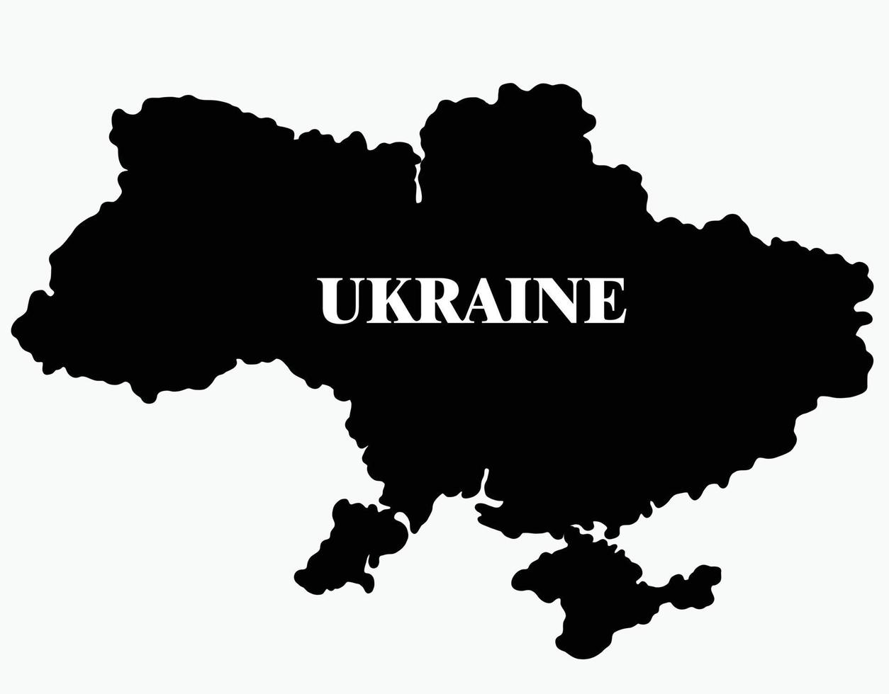 doodle disegno a mano libera della mappa dell'ucraina. vettore
