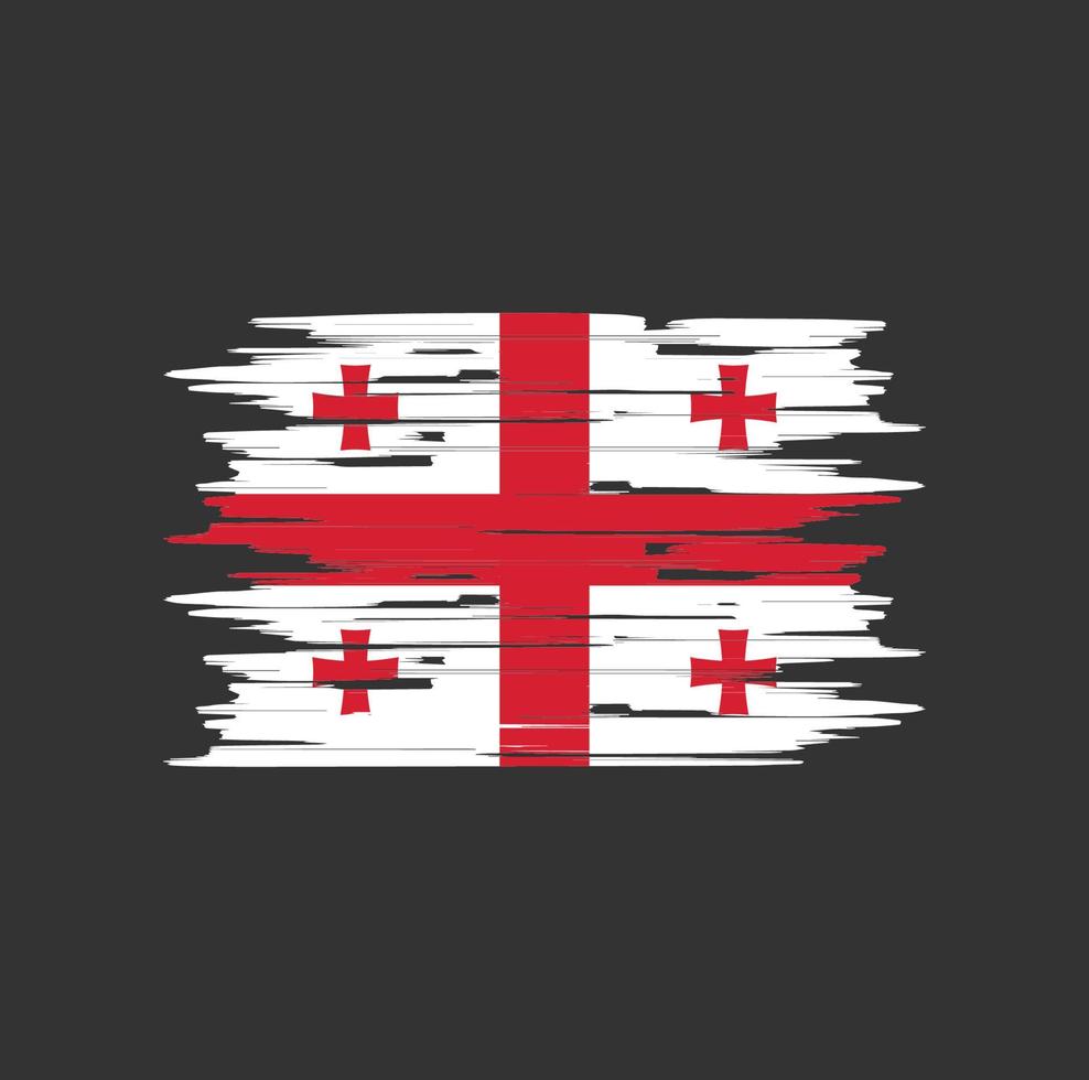 pennello bandiera georgia vettore