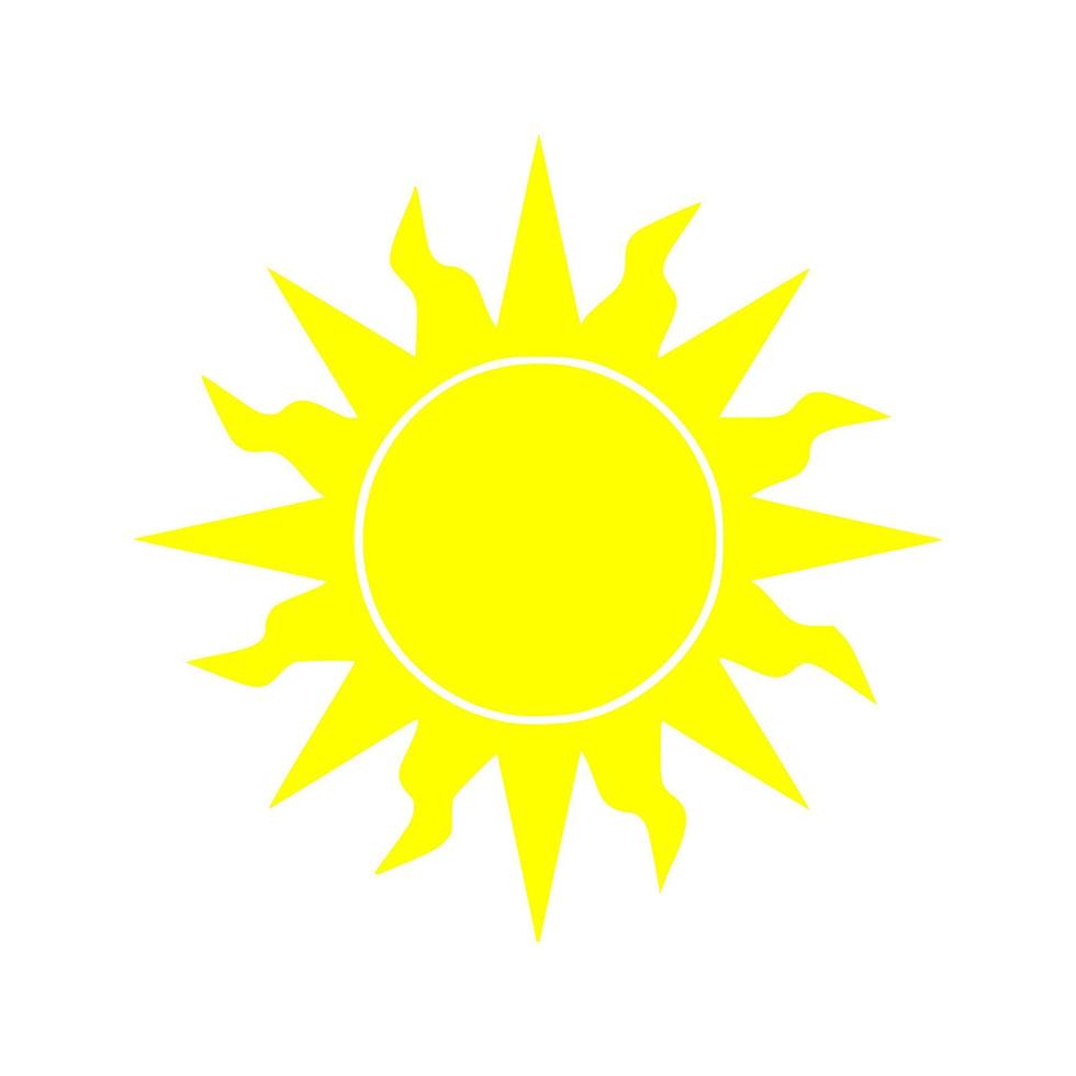 icona del sole semplice vettore