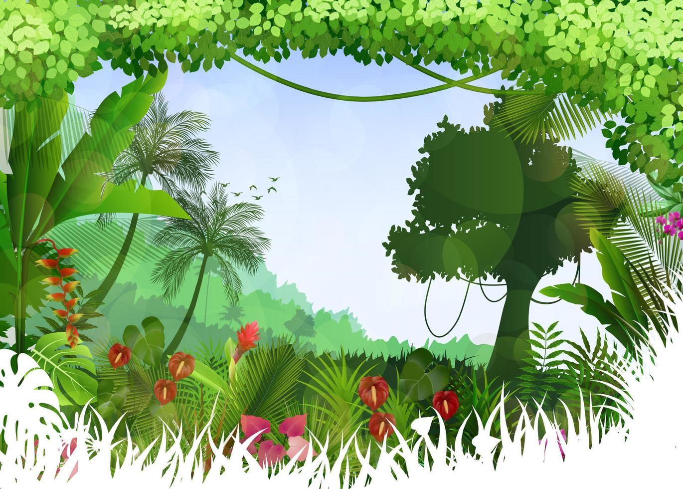 sfondo tropicale bellissimo con palm tree.vector vettore