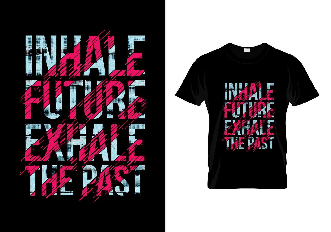 inspirare futuro espirare il passato tipografia t shirt design vector