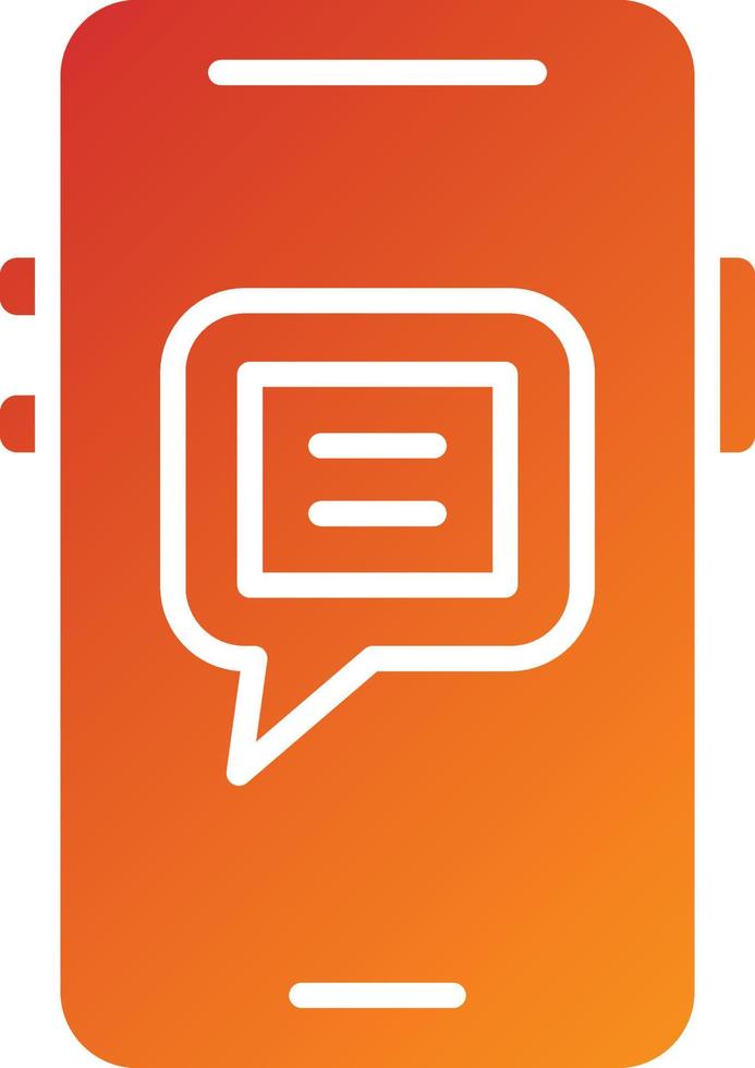 stile icona chat mobile vettore