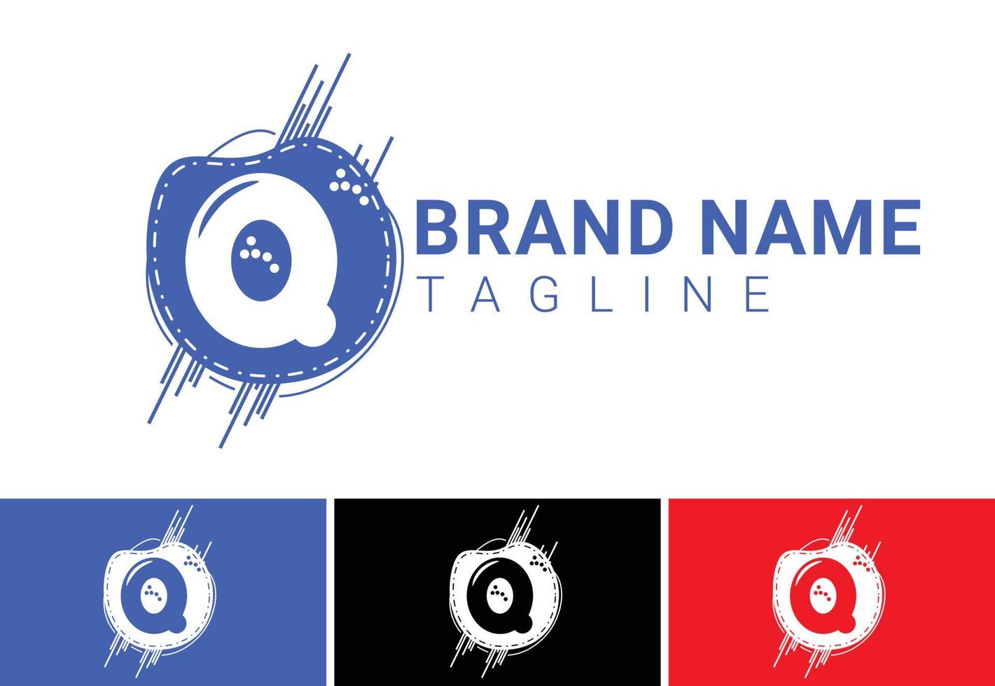 q lettera nuovo logo e design dell'icona vettore