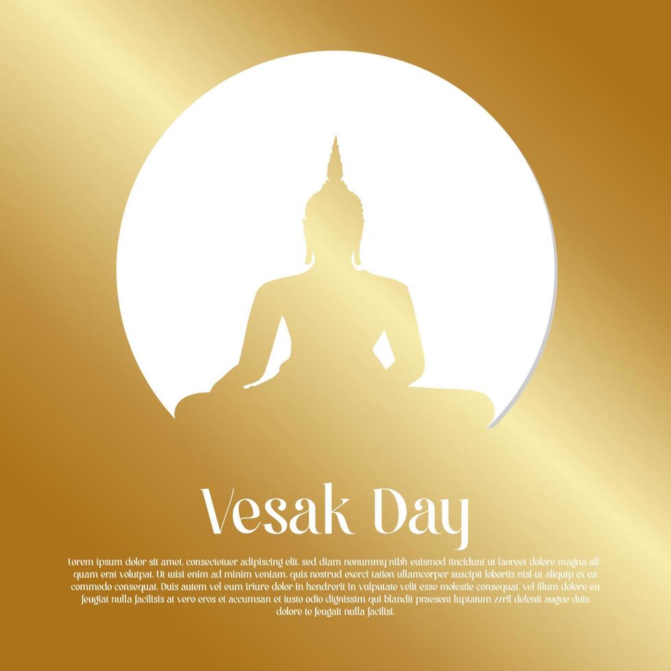 vesak giorno poster sfondo buddha cerimoniale vettore