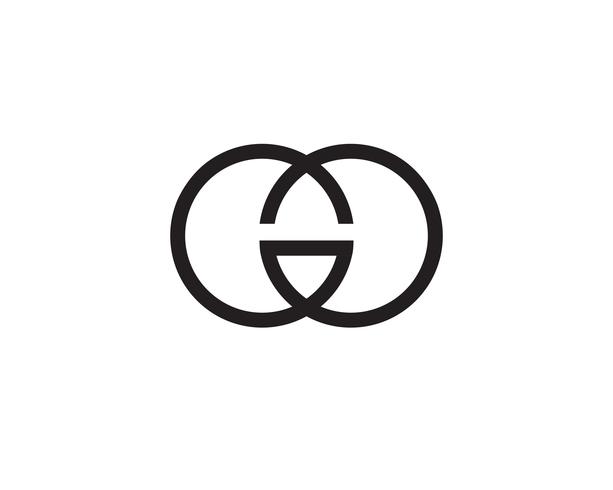 Modello di logo e simboli lettere G vettore