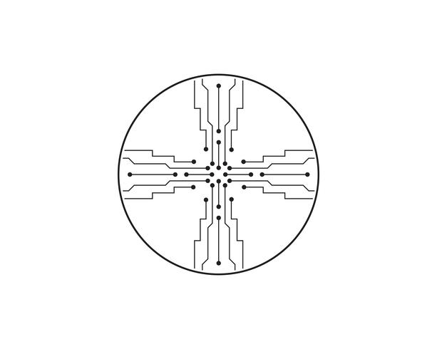 Tecnologia di logo di simbolo di vettore di progettazione dell&#39;illustrazione di circuito