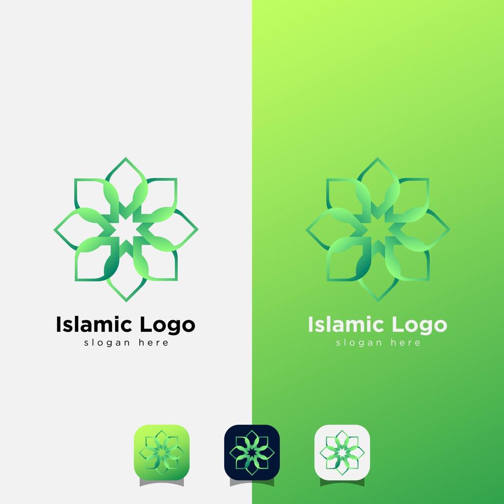 design del logo islamico, illustrazione del ramadan kareem vettore