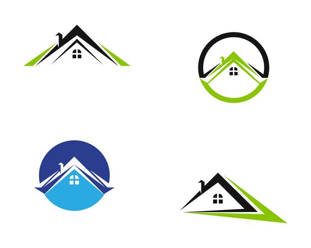 Proprietà e costruzione Logo Design per la casa aziendale segno vettore