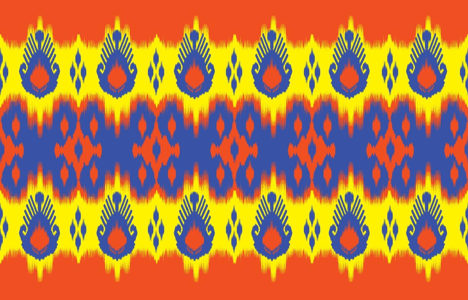 modello ikat uzbeko, bella arte etnica. senza cuciture in ricamo tribale e popolare in stile asiatico centrale. stampa di ornamenti d'arte. design per moquette, carta da parati, abbigliamento, avvolgimento, tessuto, copertina. vettore