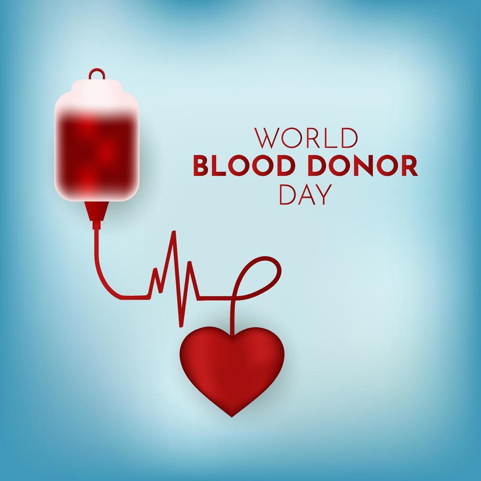 illustrazione vettoriale del fondo della giornata mondiale del donatore di sangue. vettore della giornata internazionale del donatore di sangue.