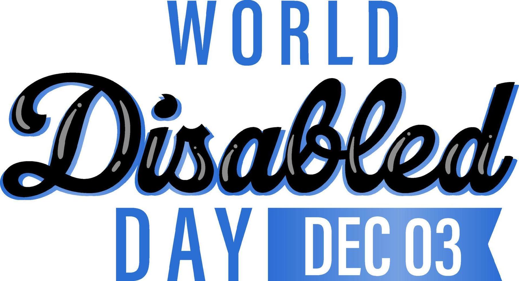 design del logo della giornata mondiale dei disabili vettore