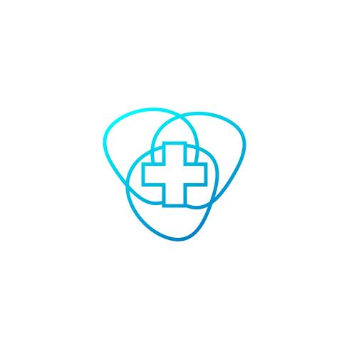 Medico croce e salute farmacia Logo vettoriale modello