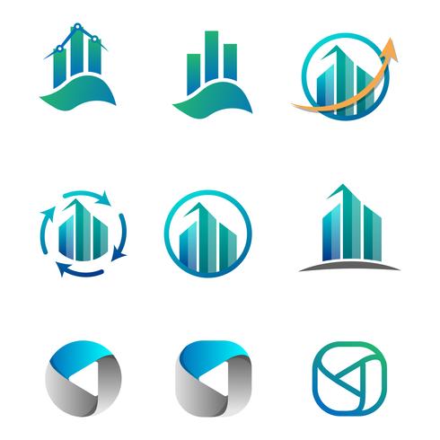 contabilità, finanza, logo aziendale set illustrazione vettoriale