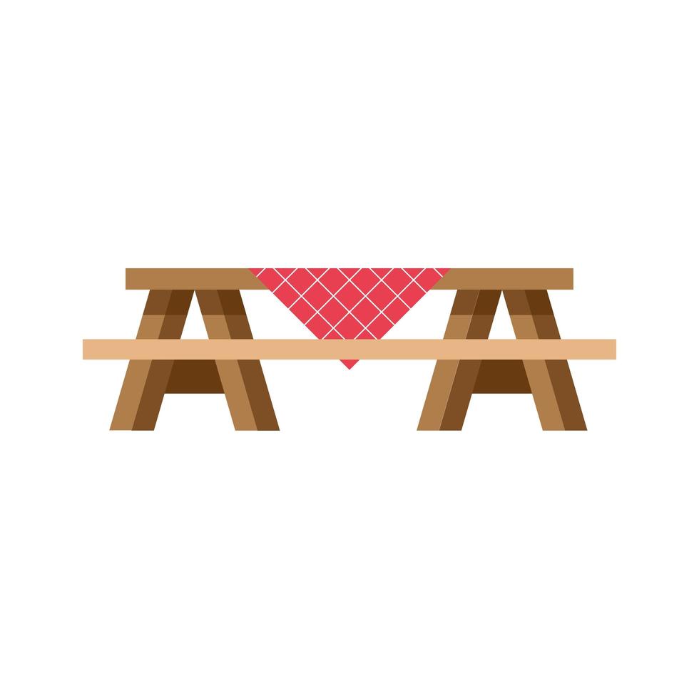 barbecue tavolo in legno vettore