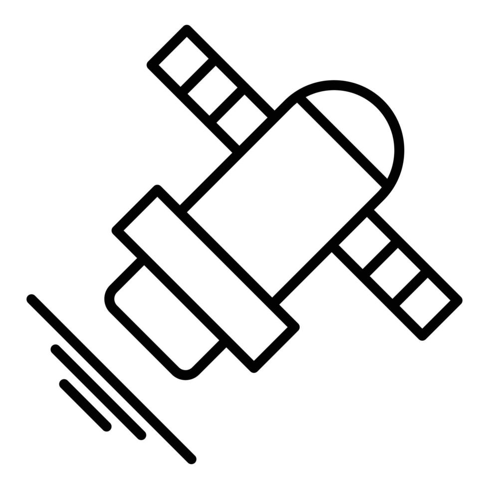 icona della linea sputnik vettore