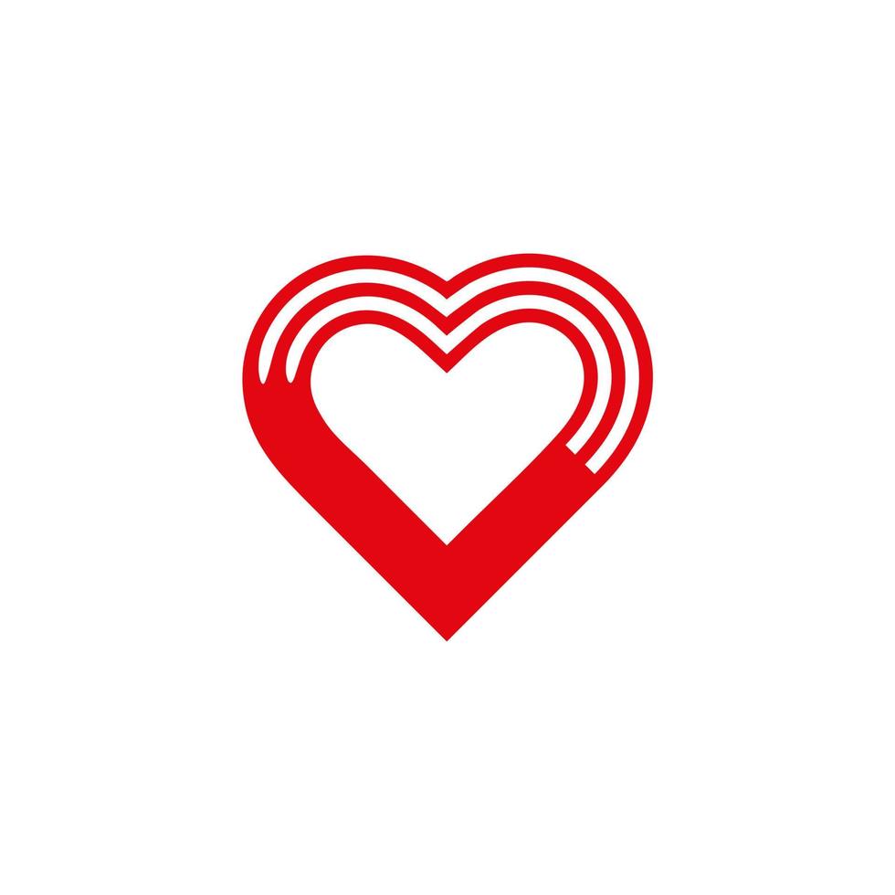 icona del cuore vettoriale. logo astratto di amore. vettore