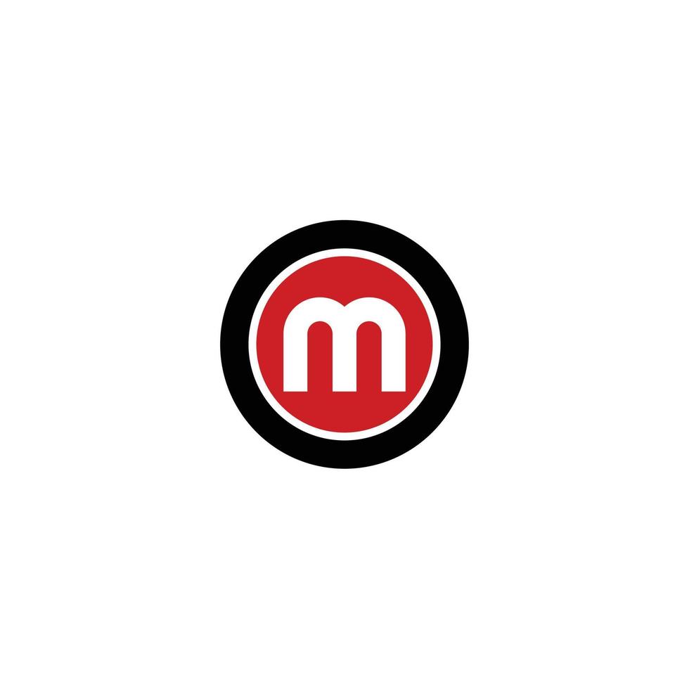logo della lettera m a forma di cerchio vettore