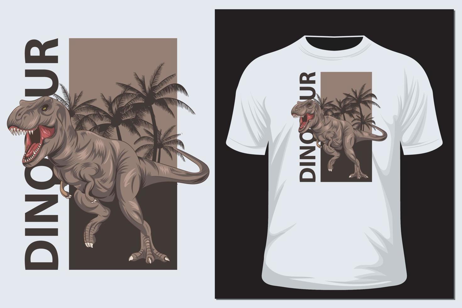 maglietta di dinosauro vettore