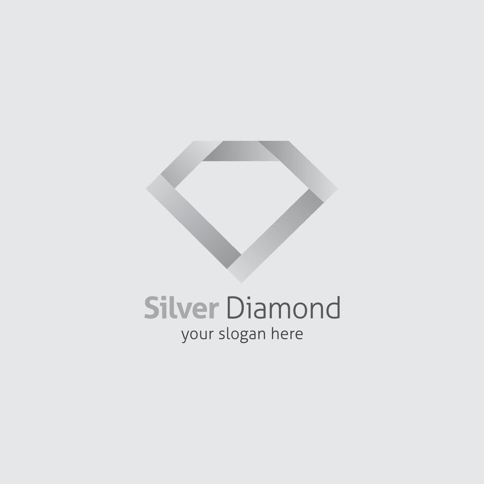 illustrazione del disegno vettoriale del logo del diamante