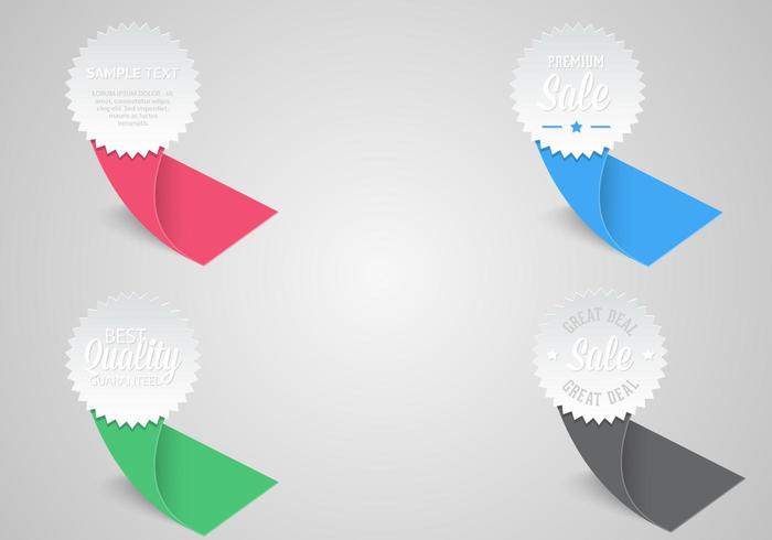 Award Ribbon Labels Vector Pack