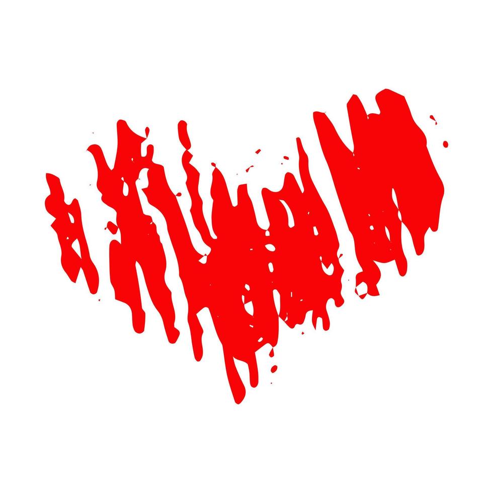 doodle disegnato a mano del cuore. vettore, minimalismo, icona, adesivo, arredamento amore San Valentino rosso vettore