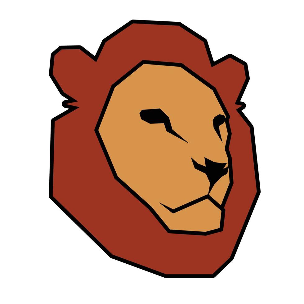 logo icona testa di leone vettore