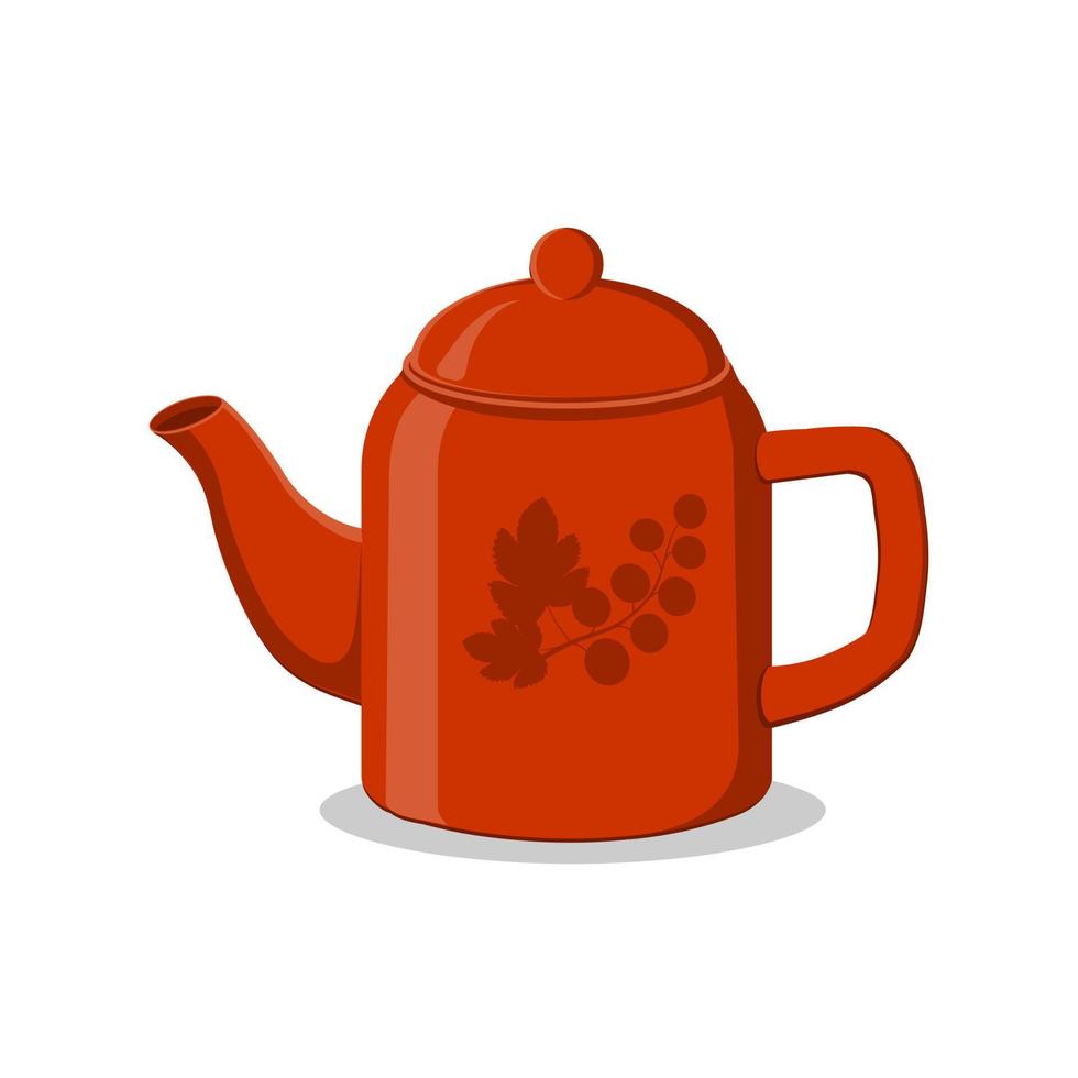 illustrazione vettoriale isolata a colori di stoviglie per feste di tè
