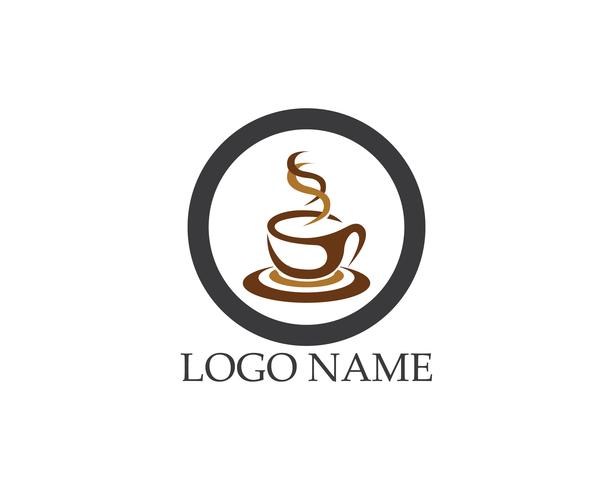 Progettazione dell&#39;icona di vettore del modello di logo della tazza di caffè