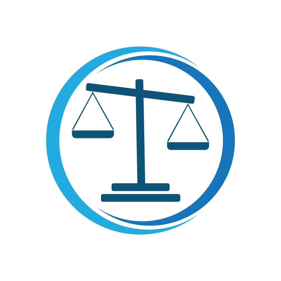 vettore del logo della giustizia