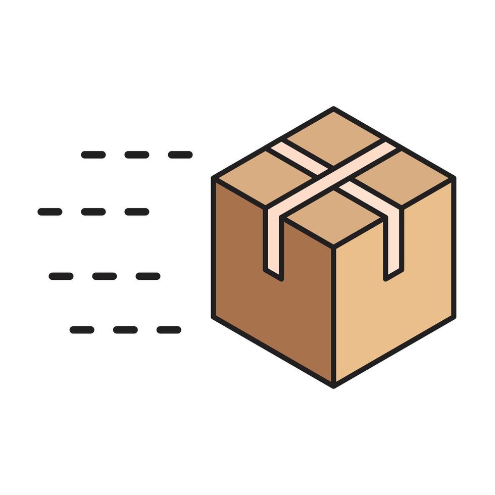 icona di consegna scatola per sito Web, simbolo, presentazione vettore