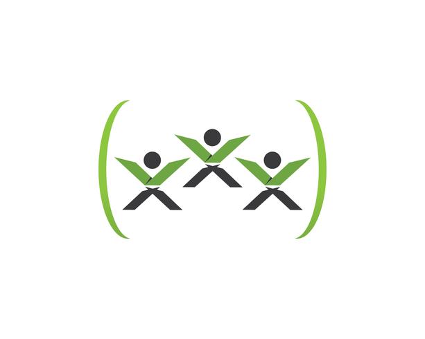 X leter logo vettoriale persone