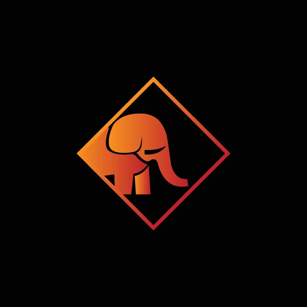 vettore di logo di elefante colorato creativo