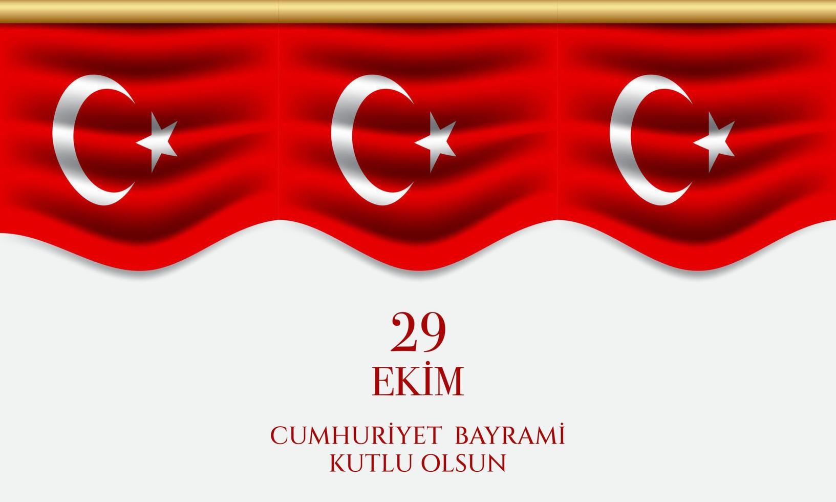 sfondo della Turchia festa della repubblica. illustrazione vettoriale