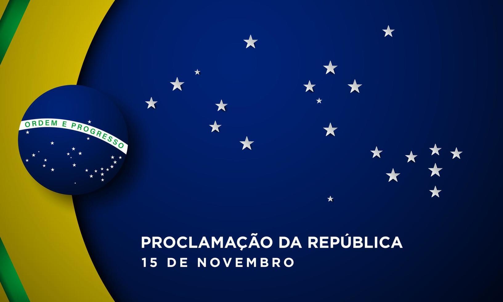 sfondo del giorno della repubblica brasiliana. illustrazione vettoriale. vettore
