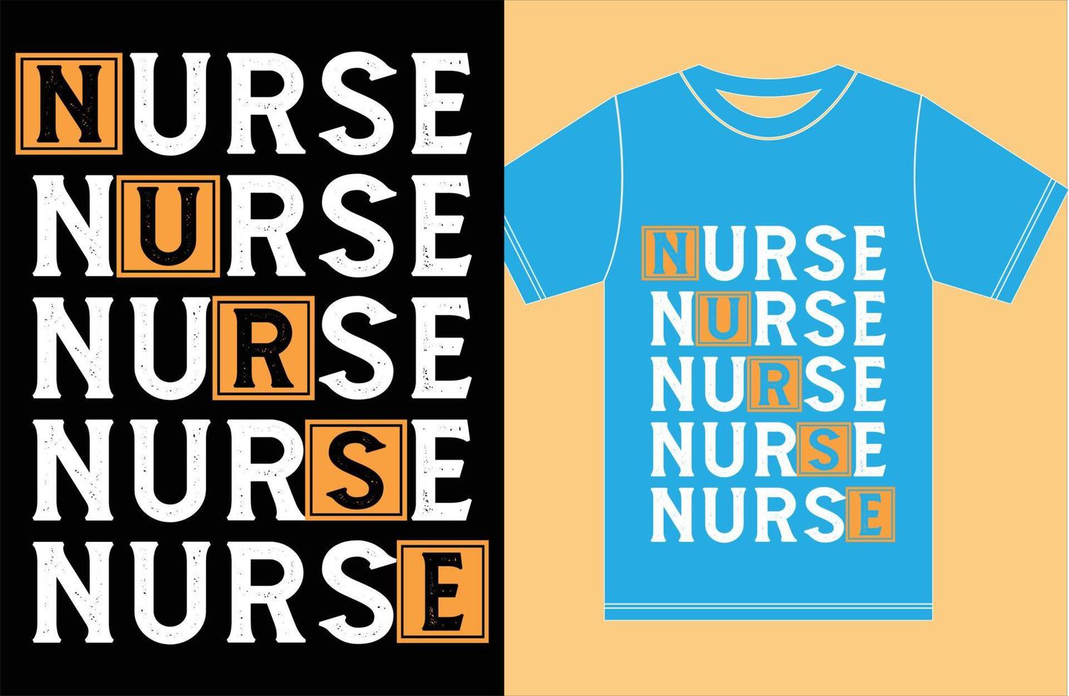 disegno della maglietta dell'infermiera. vettore