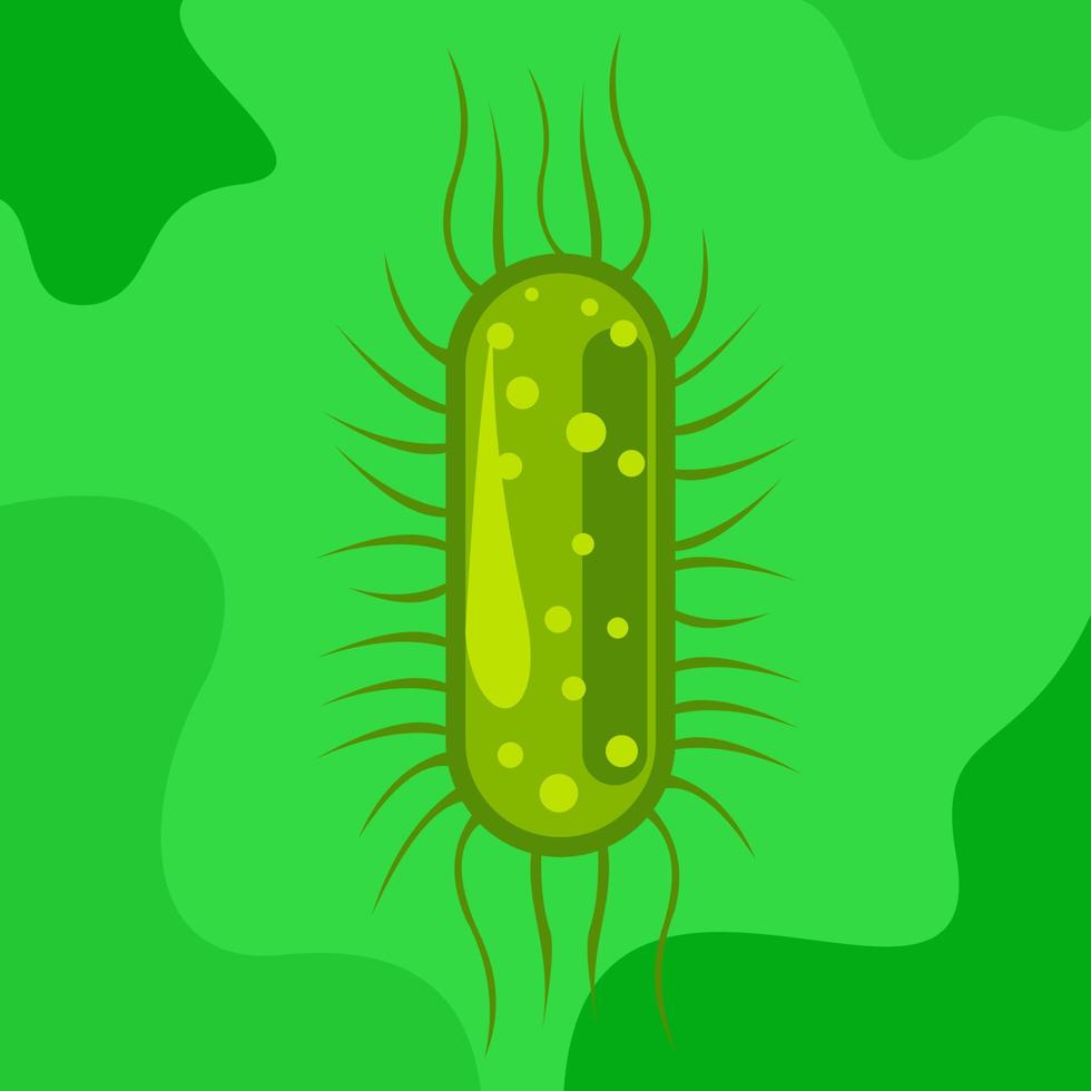 illustrazione disegno vettoriale di batteri