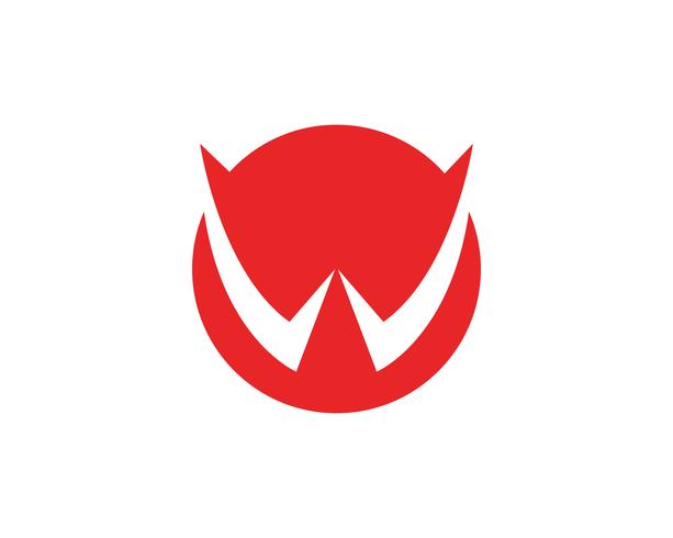 W lettere logo aziendale e modello di simboli vettore