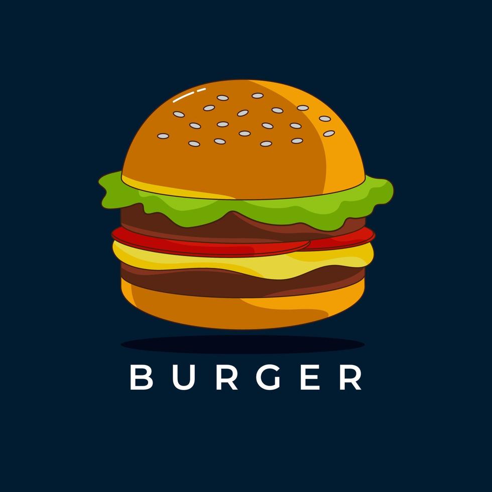 illustrazione di progettazione di hamburger vettore