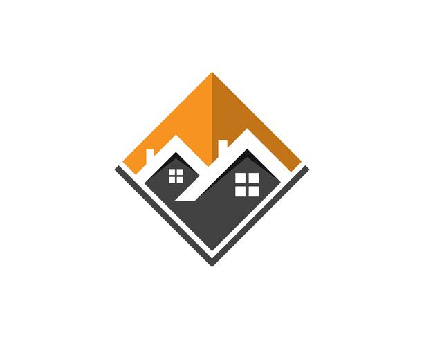 Modello di icone di logo di casa edifici di casa vettore