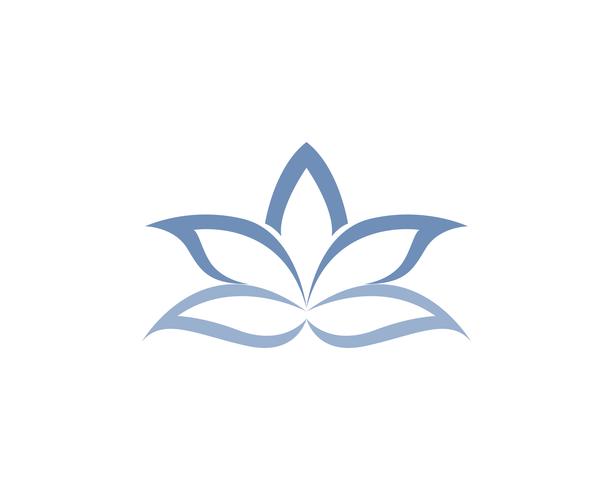 Modello di vettore del fiore e di simboli del fiore di loto