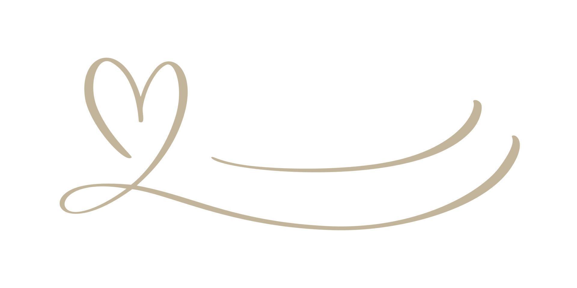 amore icona vettore doodle cuore e linee per il testo. logo di san valentino disegnato a mano. decorazioni per biglietti di auguri, matrimoni, tag, sovrapposizioni di foto, stampa di t-shirt, volantini, poster