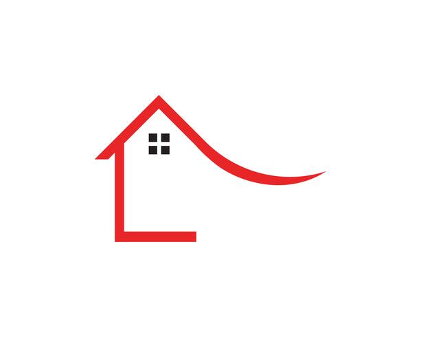 modello delle icone di simboli di logo delle costruzioni domestiche vettore