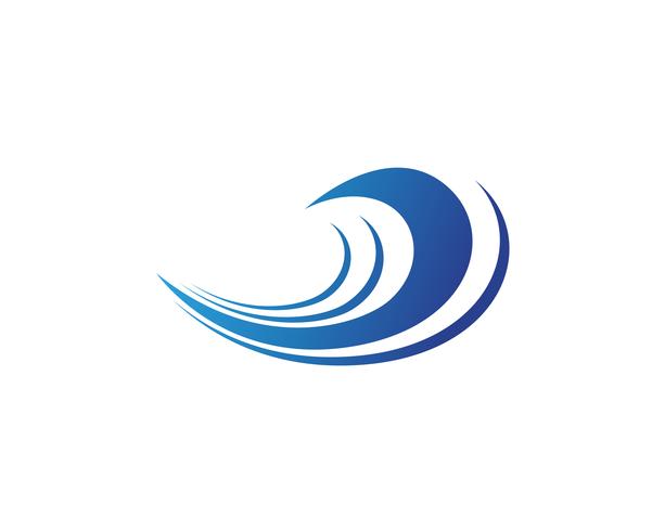 Logo della spiaggia dell&#39;onda dell&#39;acqua della spruzzata e vettore di simbolo