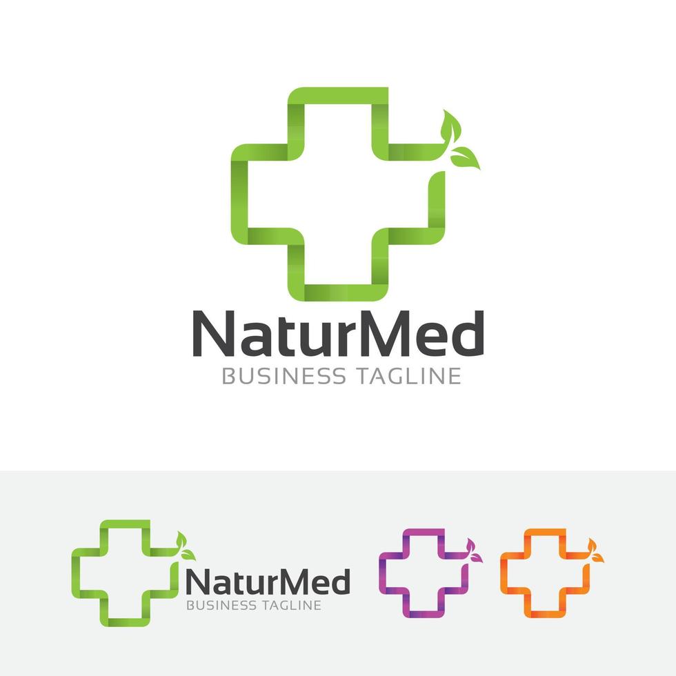 design del logo medico naturale vettore