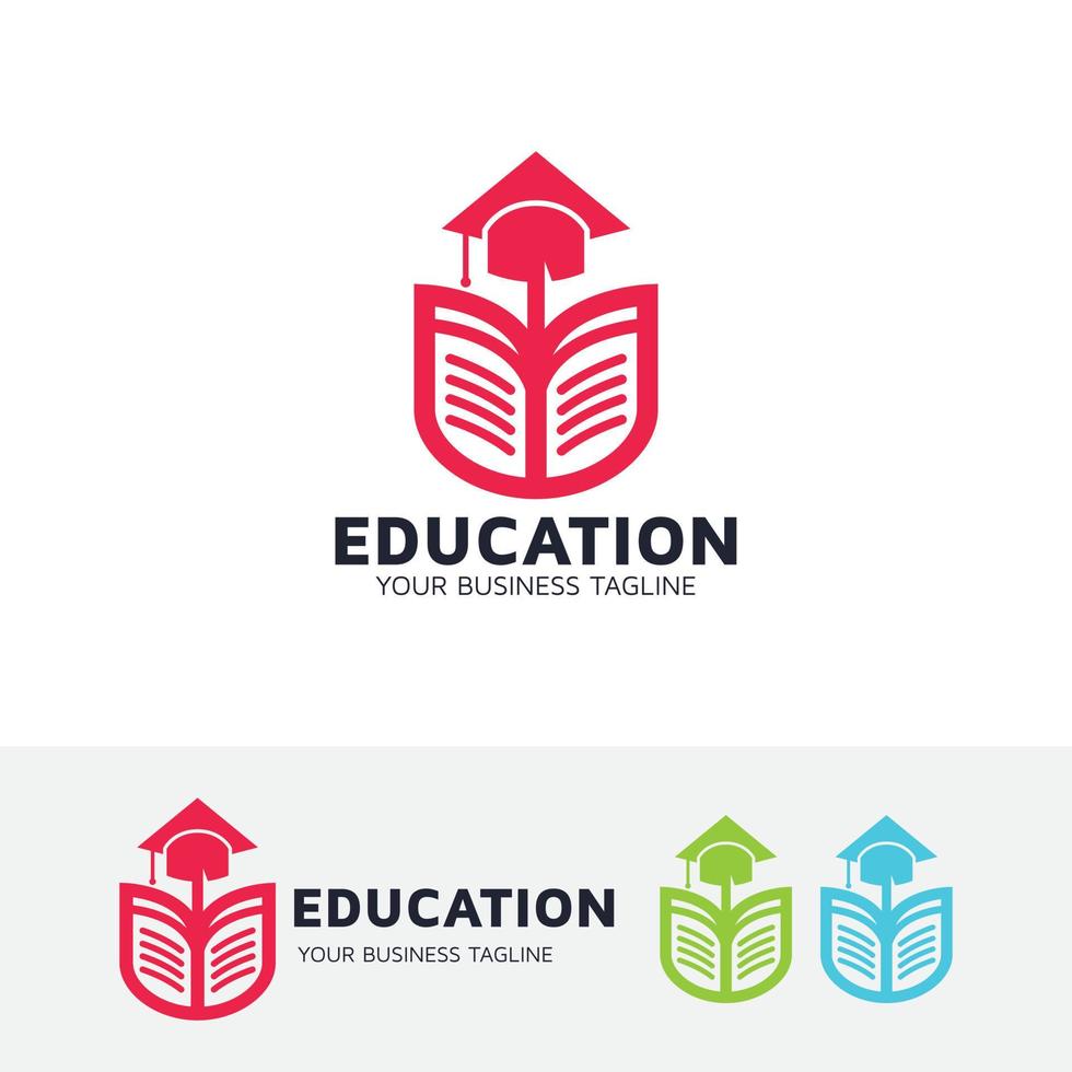 modello di progettazione del logo di istruzione vettore