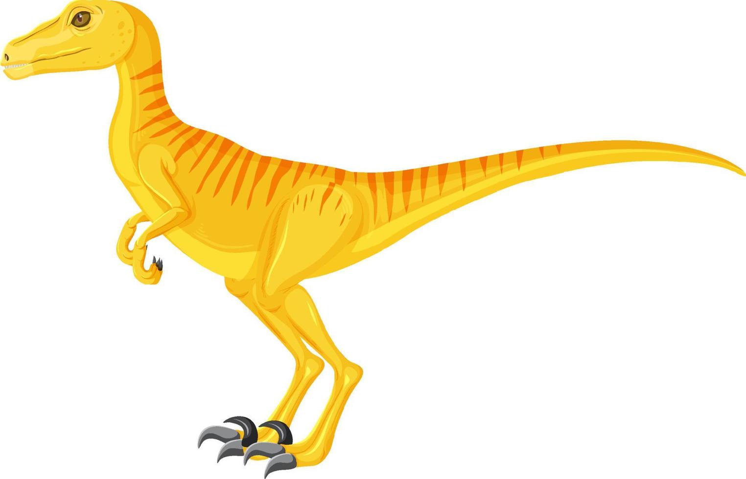 dinosauro velociraptor su sfondo bianco vettore