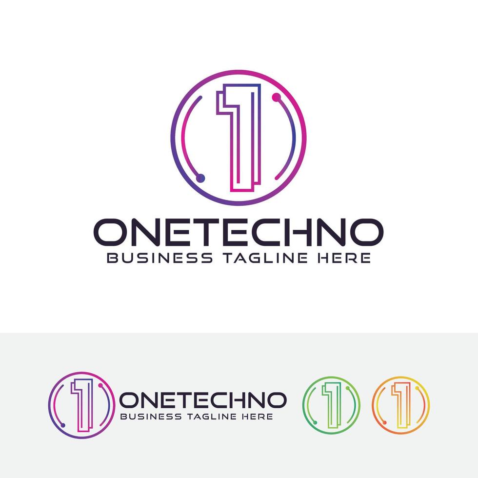 design del logo numero uno vettore