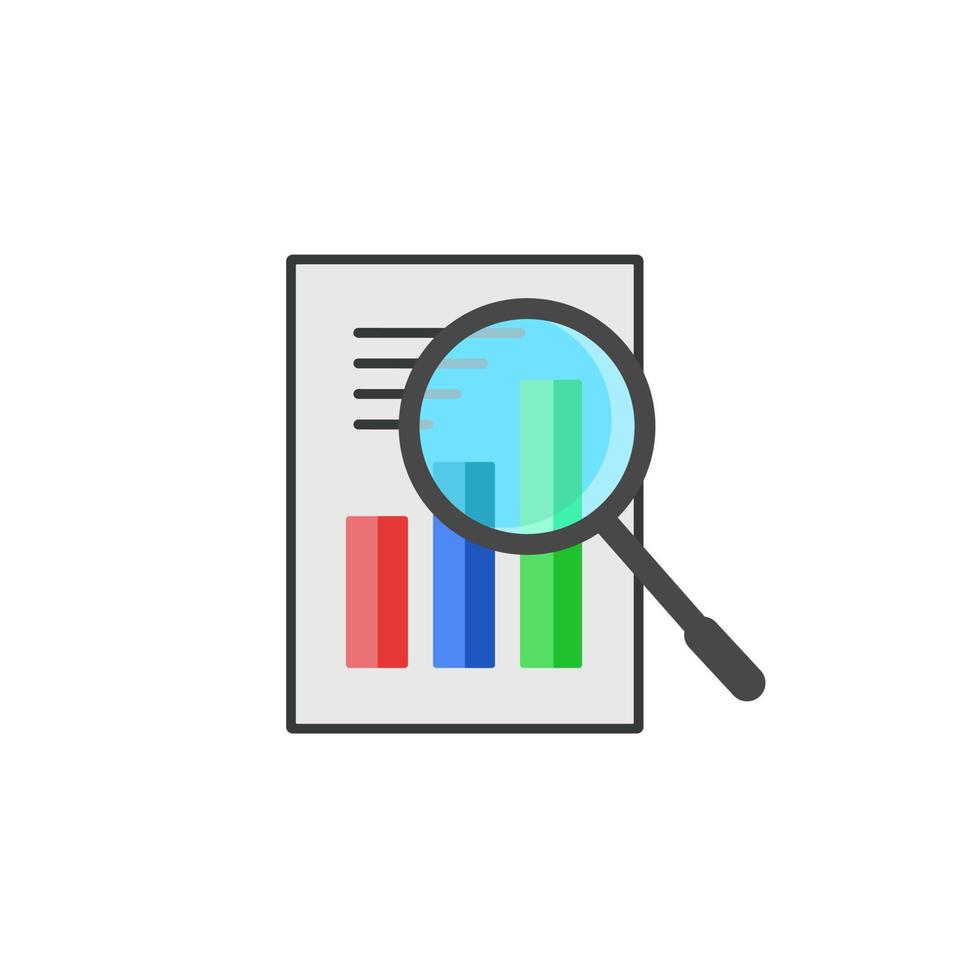 illustrazione di vettore dell'icona di affari di analisi dei dati statistici